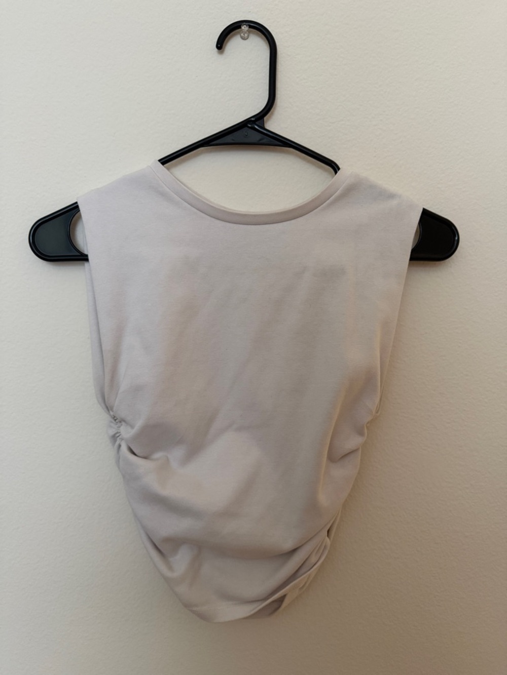 Zara Light Beige Ruched Tank Top
